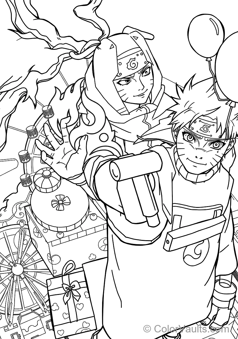 Naruto Uzumaki in Kurama Chakra Cloak with Glowing (Scene 5)