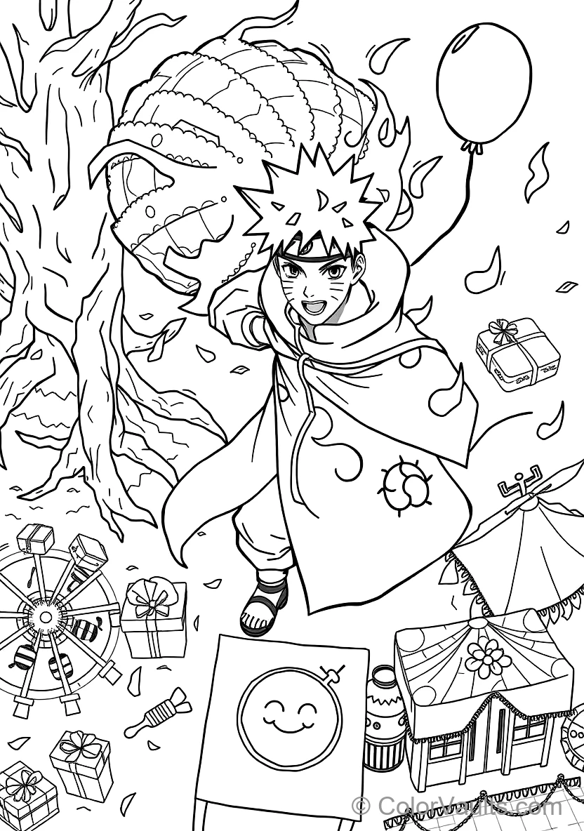 Naruto Uzumaki in Kurama Chakra Cloak with Glowing (Scene 6)