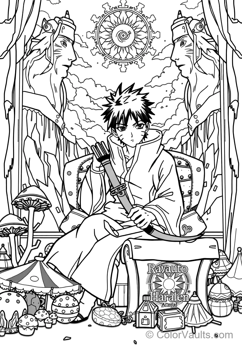 Sasuke Uchiha with Mangekyo Sharingan and Rinnegan
