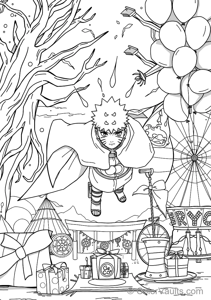 Naruto Uzumaki in Kurama Chakra Cloak with Glowing (Scene 7)