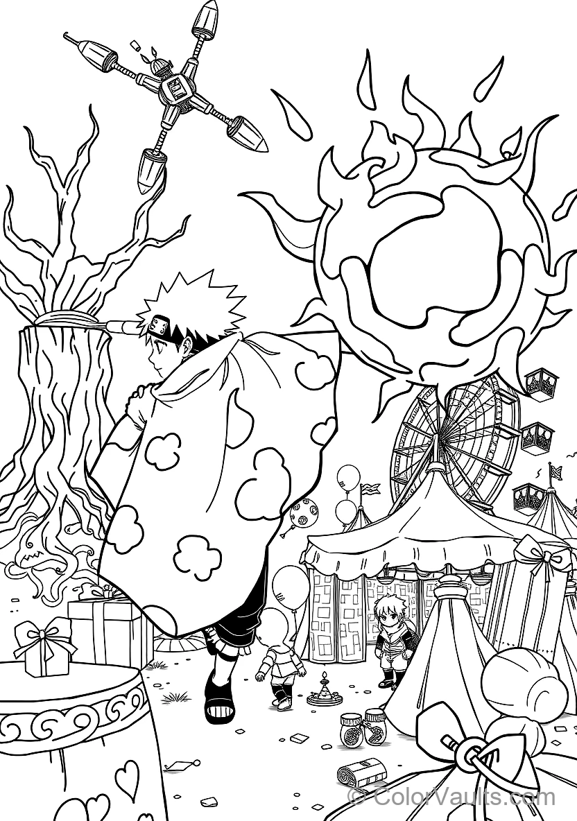 Naruto Uzumaki in Kurama Chakra Cloak with Glowing (Scene 8)