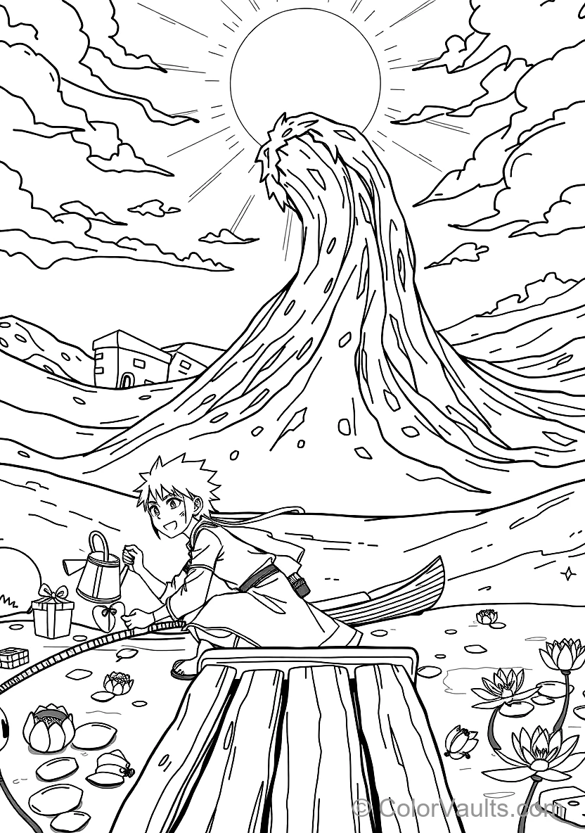 Gaara of the Sand with Hair and Sand Gourd (Scene 3)