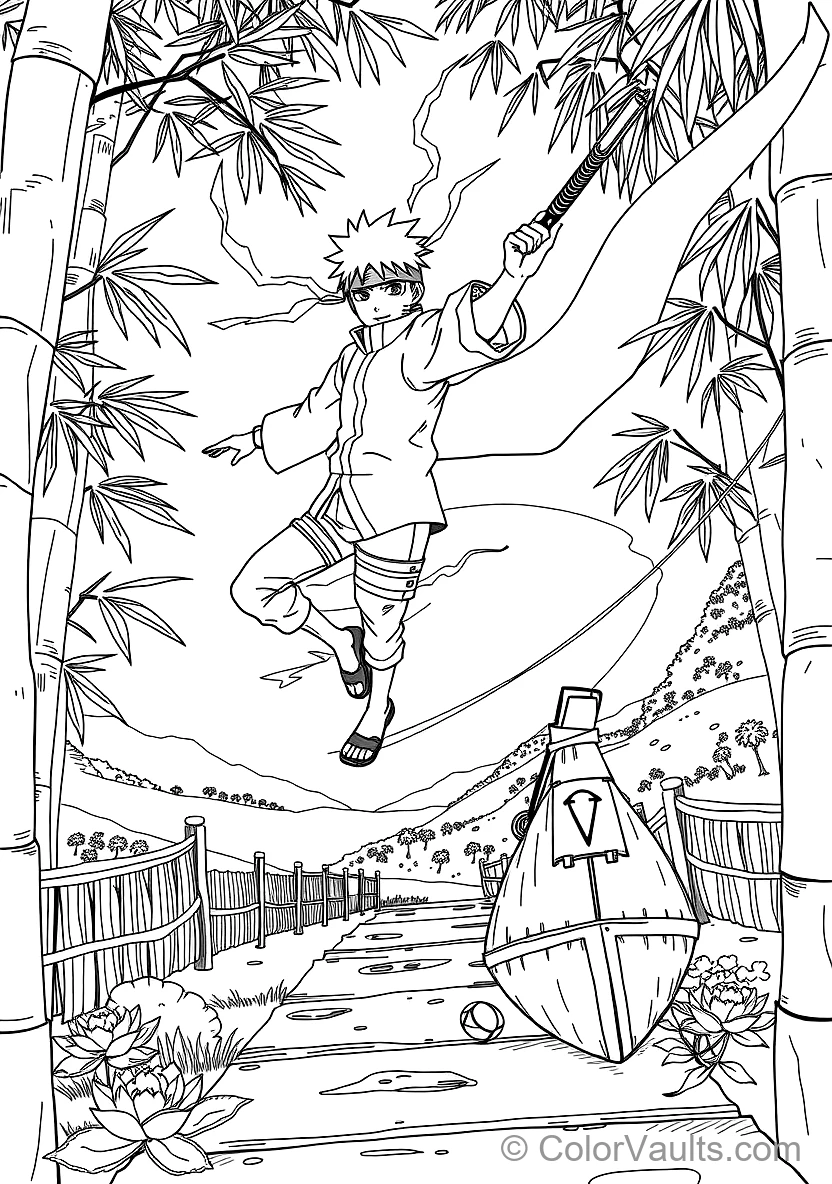 Minato Namikaze the Flash with Fourth Hokage Haori (Scene 4)