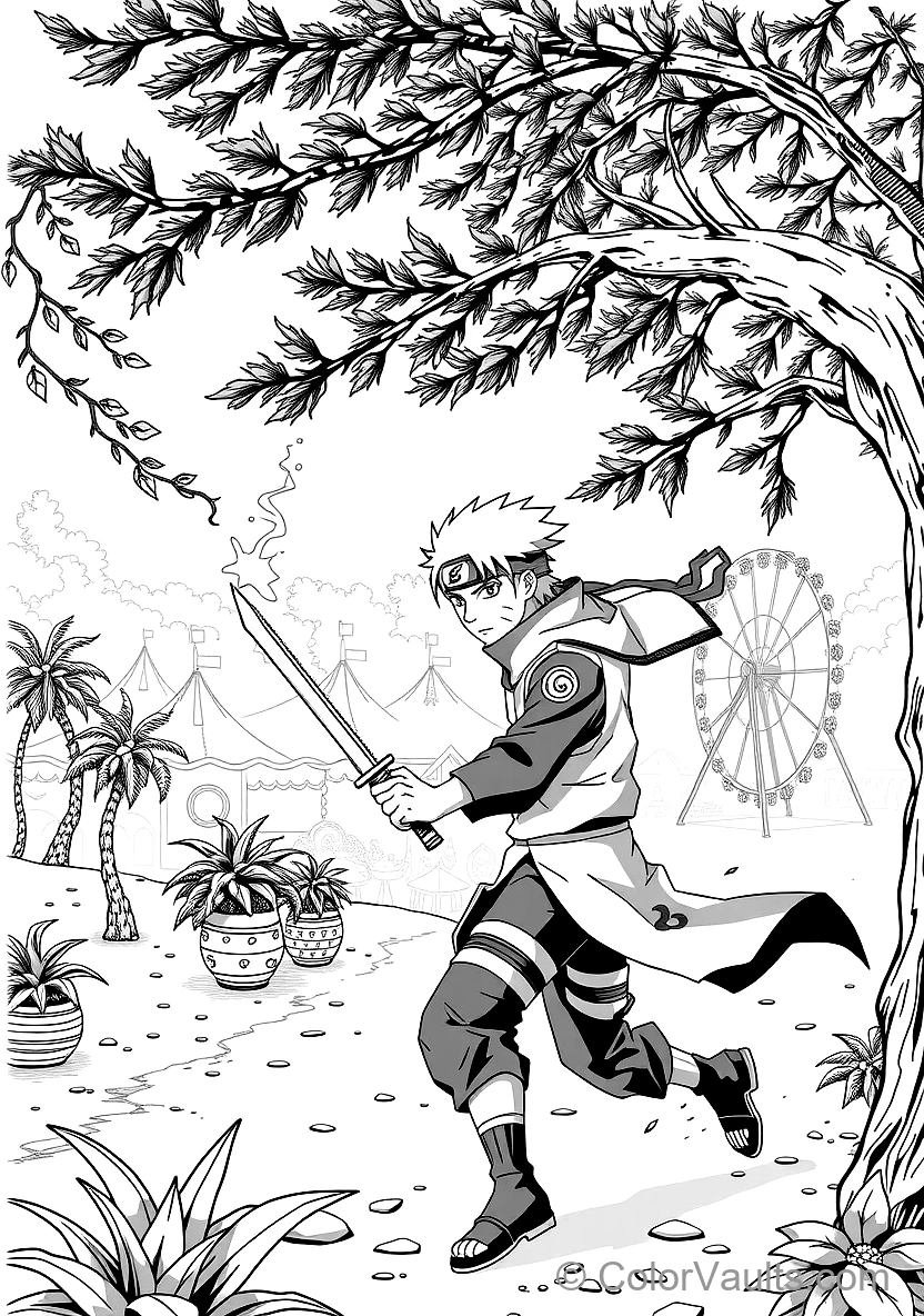 Kakashi Hatake with Lightning Blade Raikiri Glowing (Scene 6)