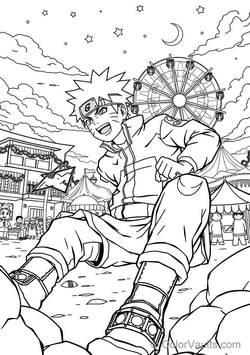 Rock Lee Removing His Extreme Leg Weights with Smiling (Scene 4)