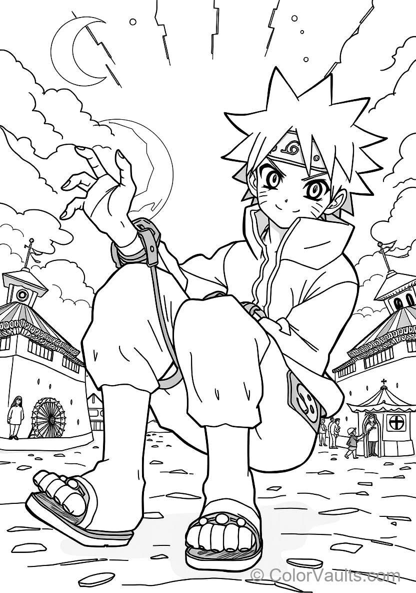 Rock Lee Removing His Extreme Leg Weights with Smiling (Scene 5)