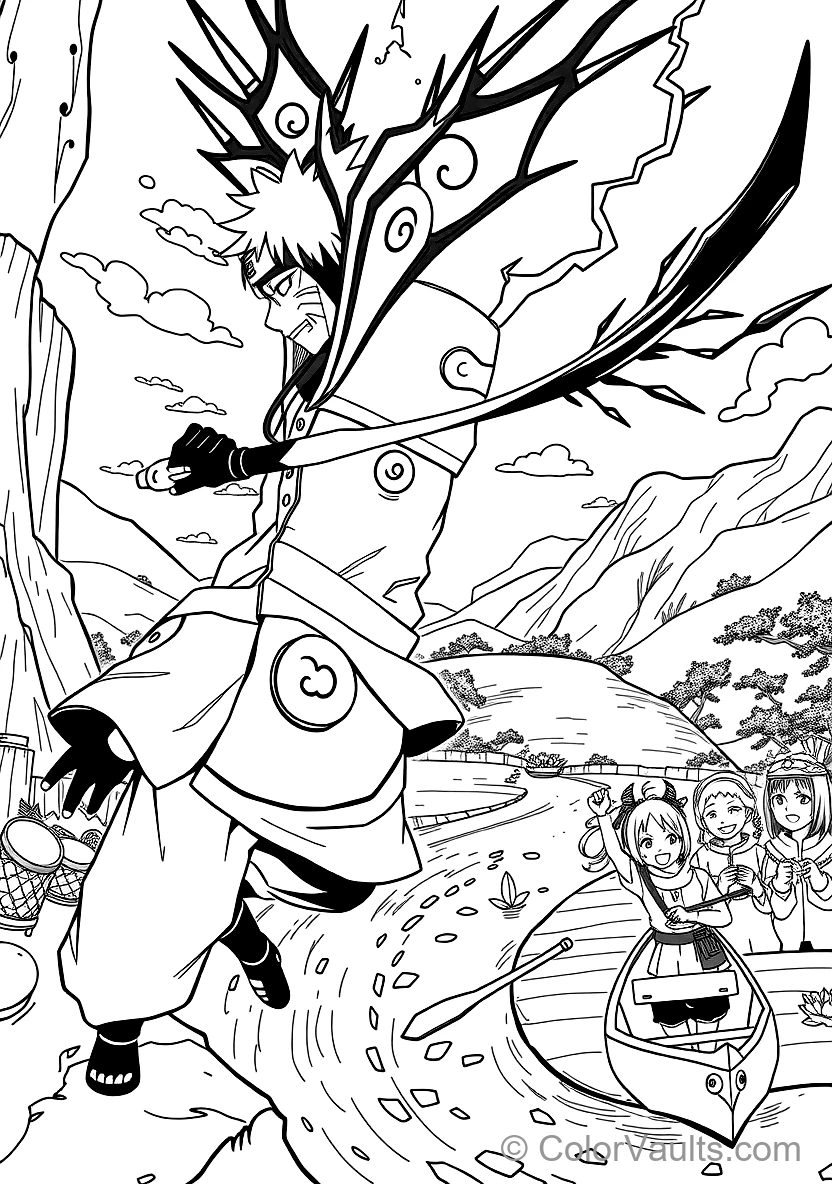 Sasuke Uchiha with Curse Mark Wings Deployed (Scene 3)