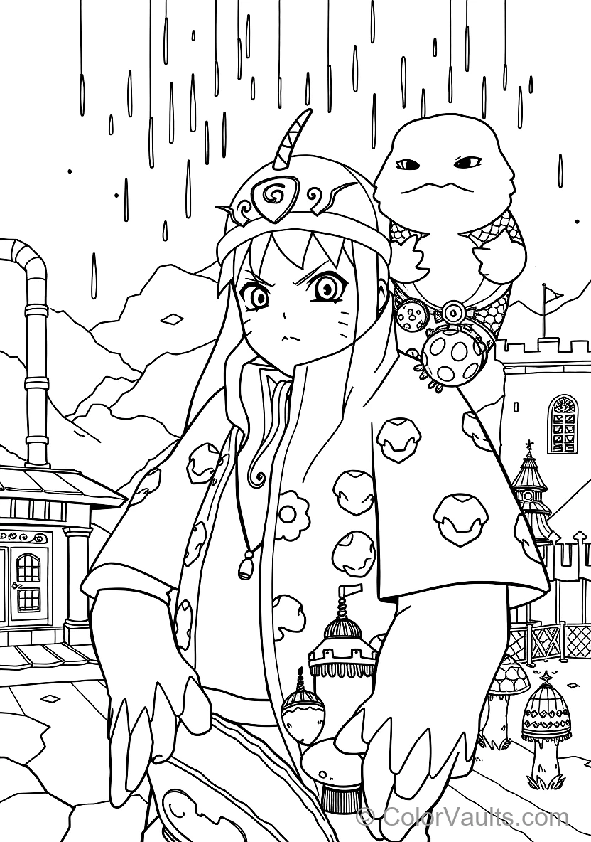 Jiraiya the Toad Sage in Sage Mode with Ma and Pa (Scene 4)