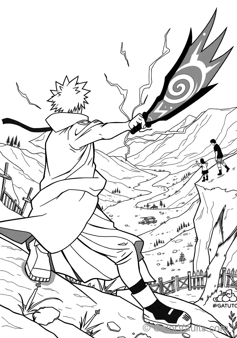 Sasuke Uchiha with Curse Mark Wings Deployed (Scene 5)