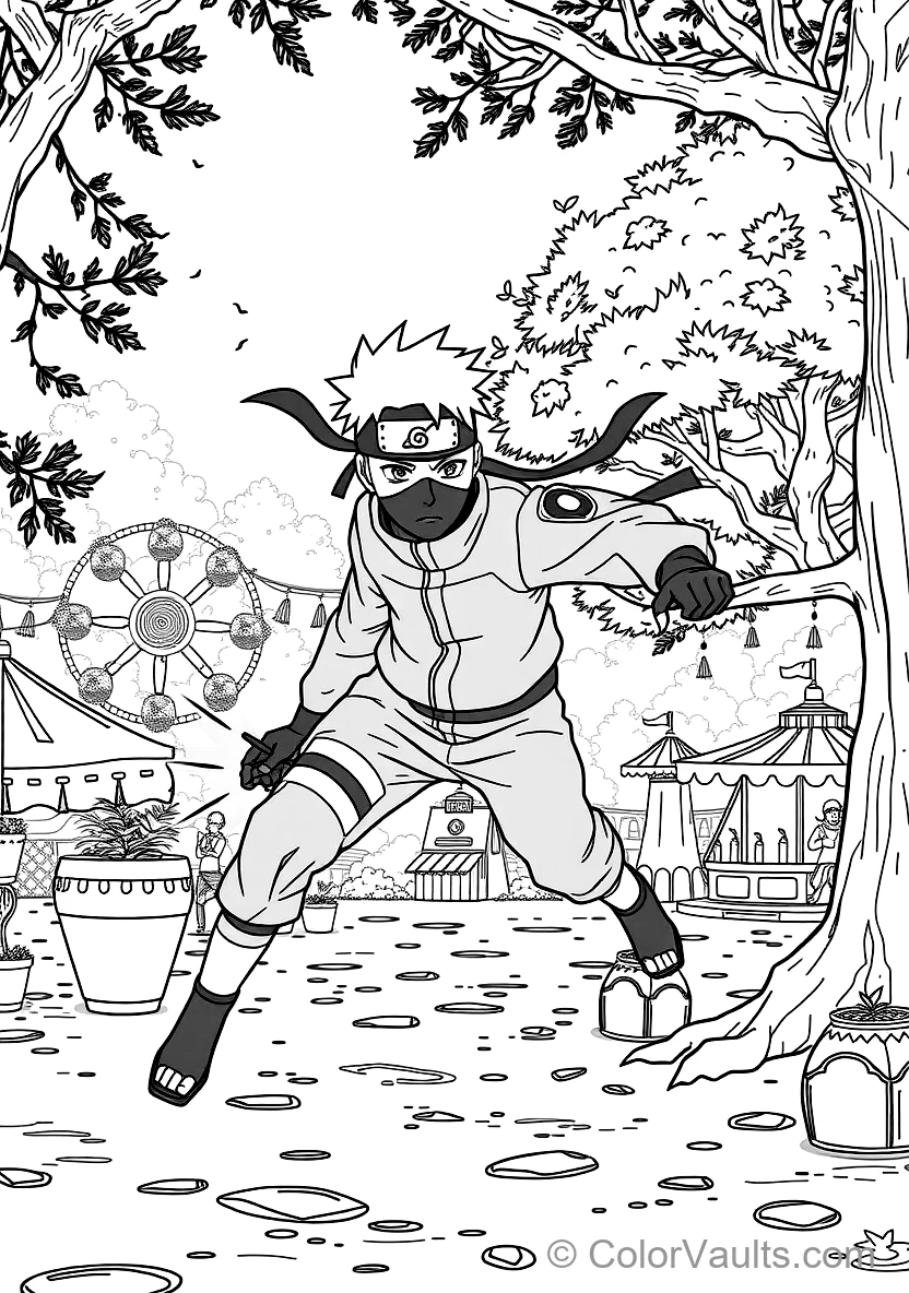 Kakashi Hatake with Lightning Blade Raikiri Glowing (Scene 7)