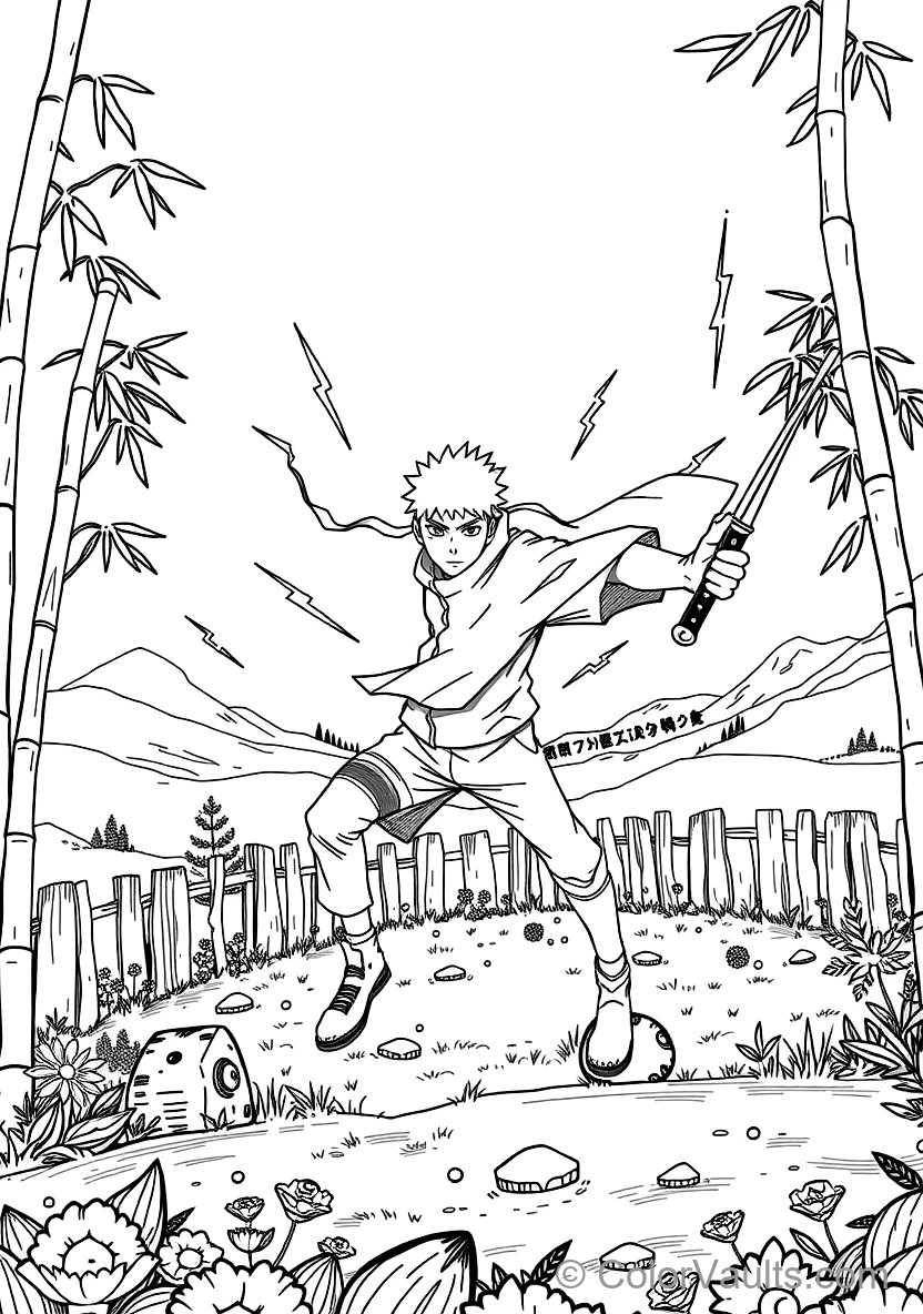 Minato Namikaze the Flash with Fourth Hokage Haori (Scene 5)