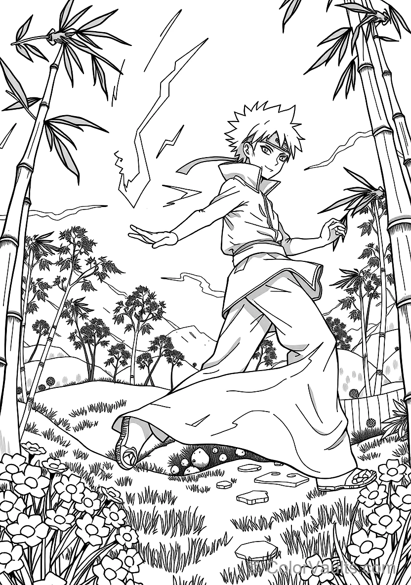Minato Namikaze the Flash with Fourth Hokage Haori (Scene 6)