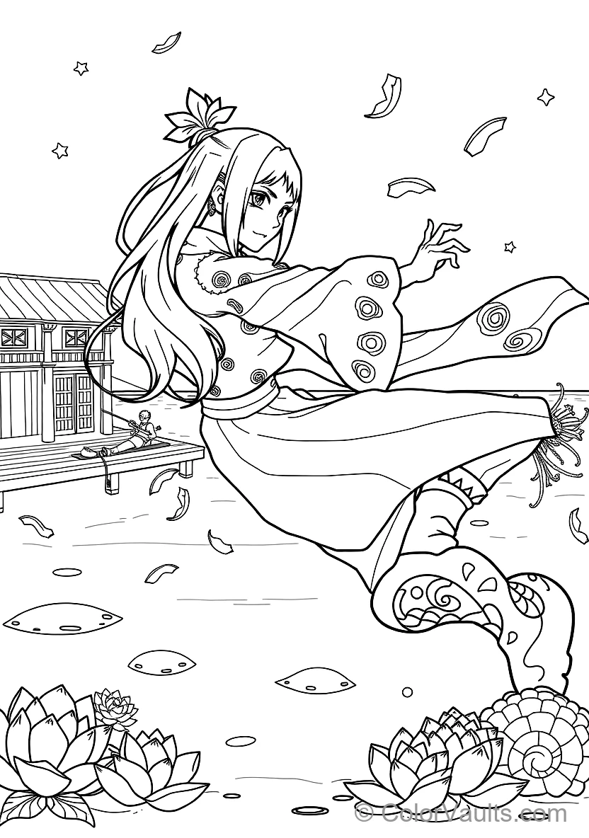 Hinata Hyuga with Byakugan Veins Focused (Scene 7)