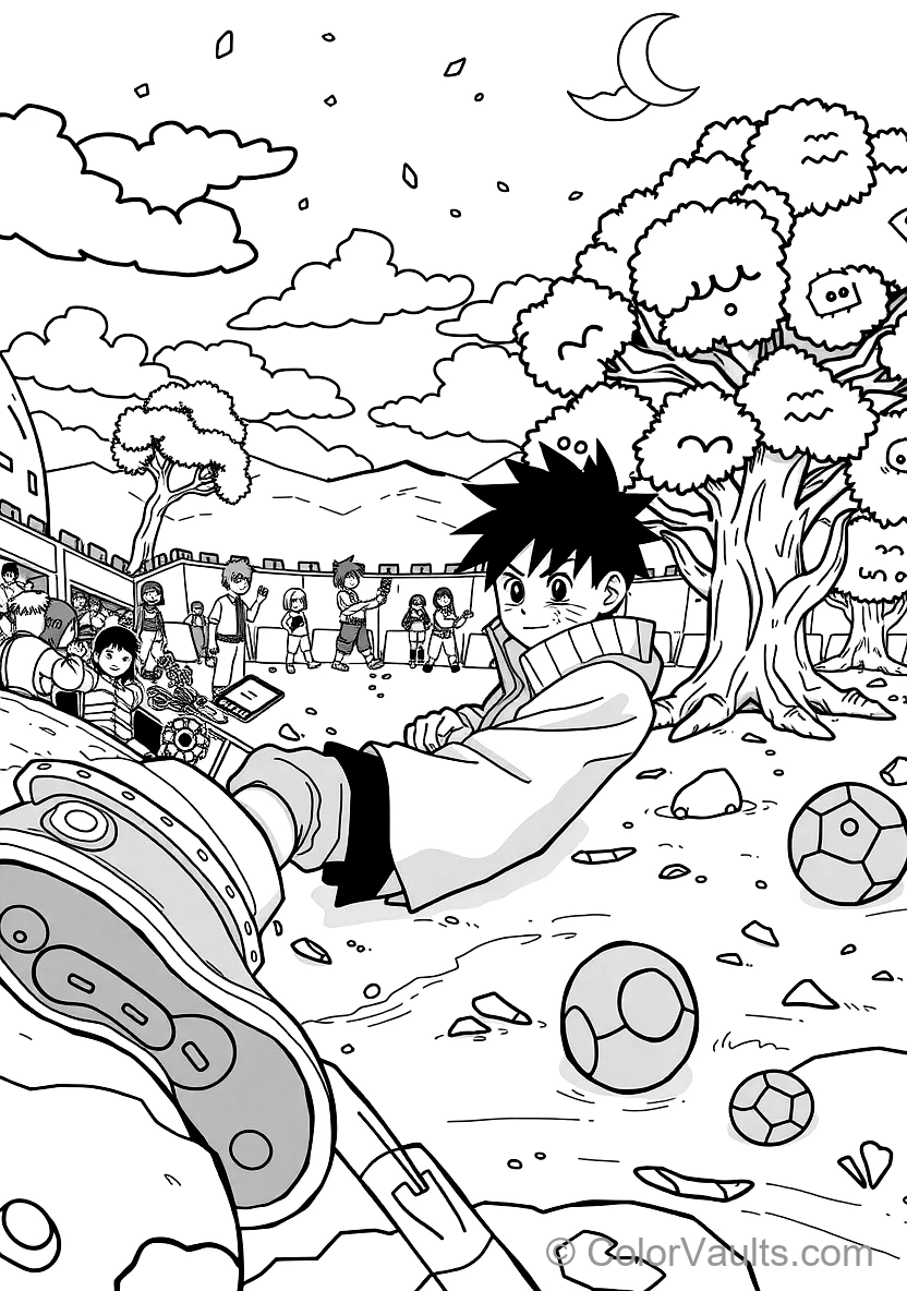 Rock Lee Removing His Extreme Leg Weights with Smiling (Scene 9)