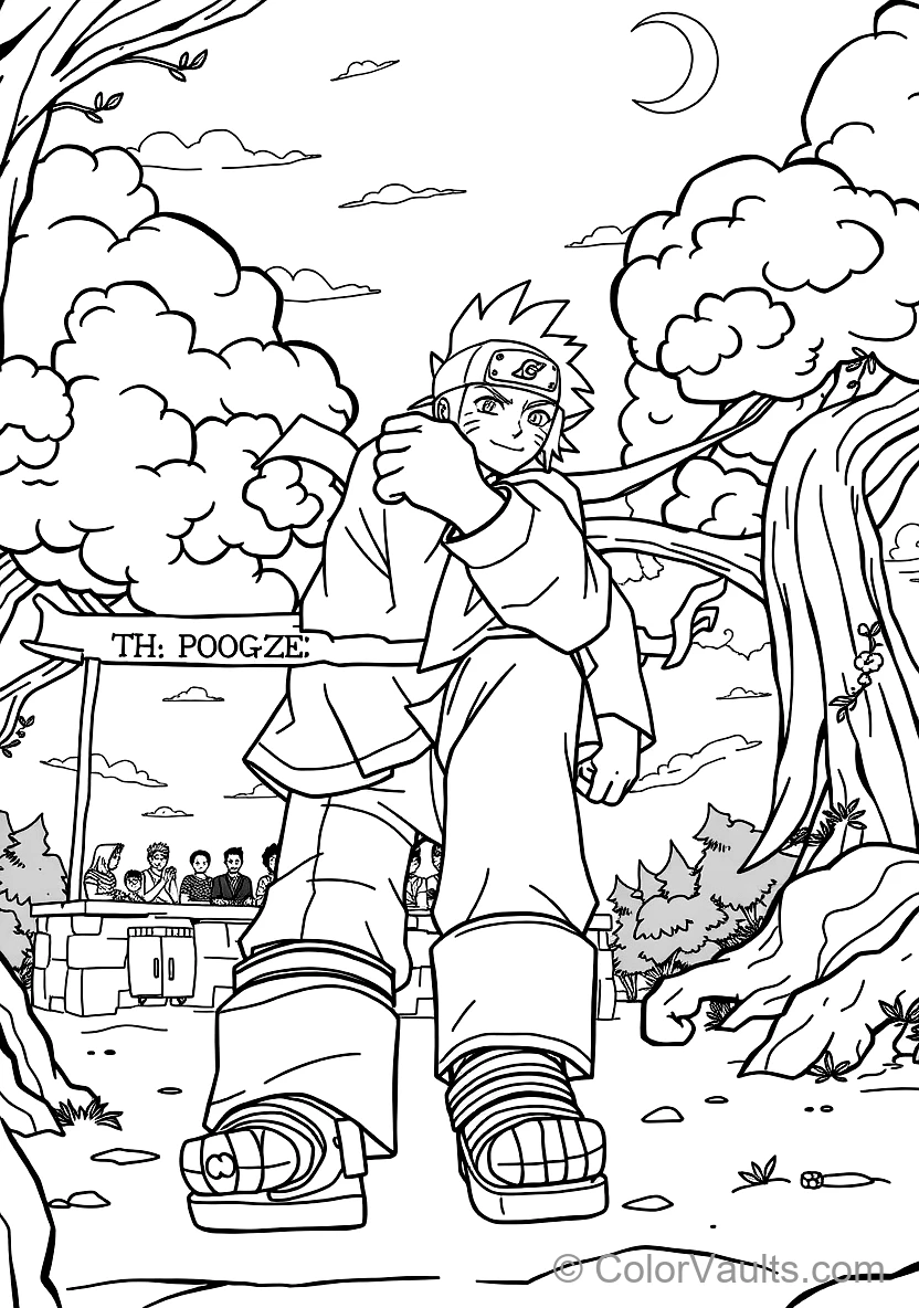 Rock Lee Removing His Extreme Leg Weights with Smiling (Scene 10)
