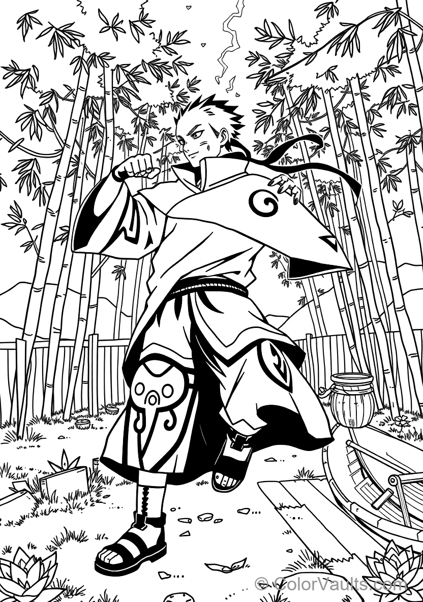 Minato Namikaze the Flash with Fourth Hokage Haori (Scene 7)
