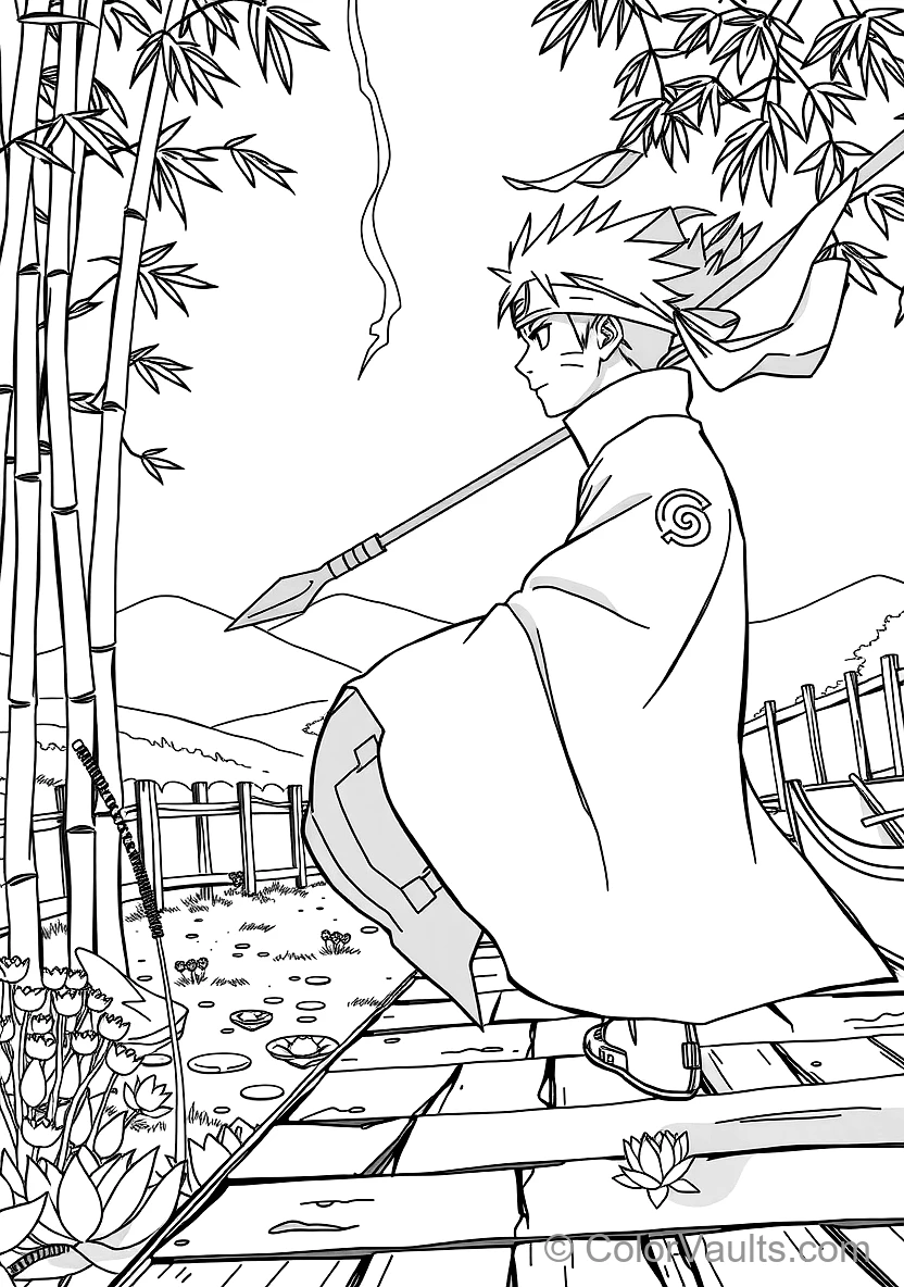 Minato Namikaze the Flash with Fourth Hokage Haori (Scene 8)