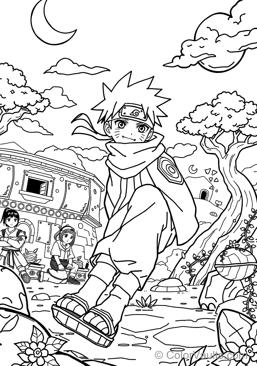 Rock Lee Removing His Extreme Leg Weights with Smiling (Scene 12)