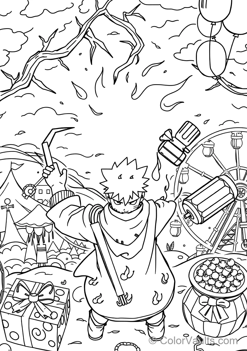 Naruto Uzumaki in Kurama Chakra Cloak with Glowing (Scene 9)