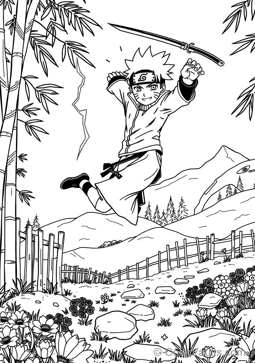 Minato Namikaze the Flash with Fourth Hokage Haori (Scene 9)