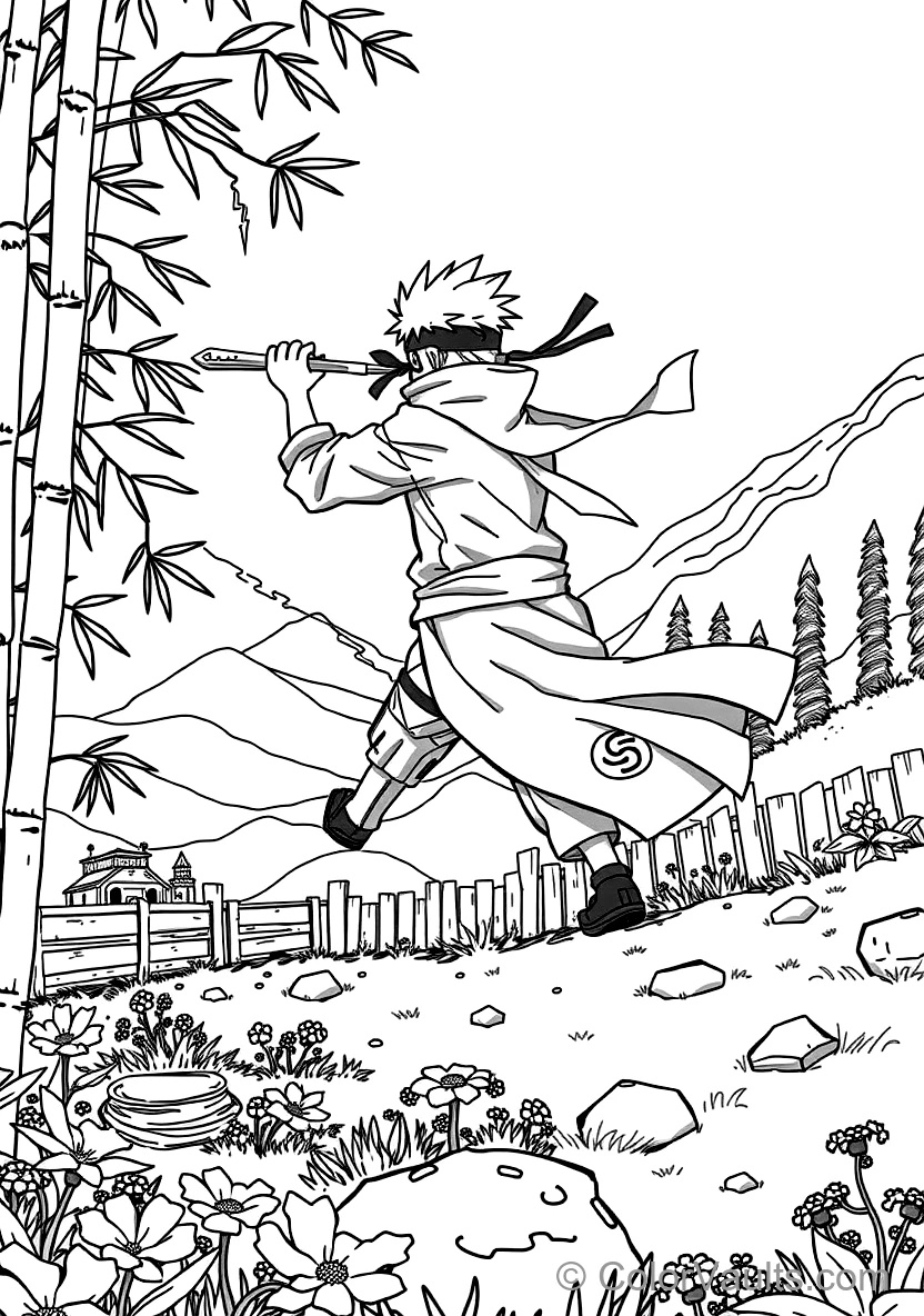 Minato Namikaze the Flash with Fourth Hokage Haori (Scene 10)