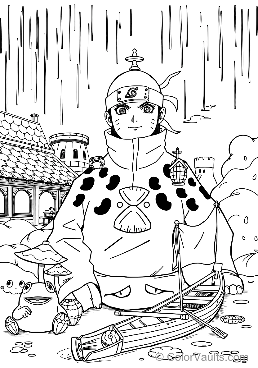 Jiraiya the Toad Sage in Sage Mode with Ma and Pa (Scene 8)
