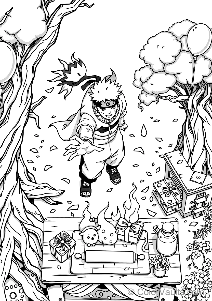Naruto Uzumaki in Kurama Chakra Cloak with Glowing (Scene 12)