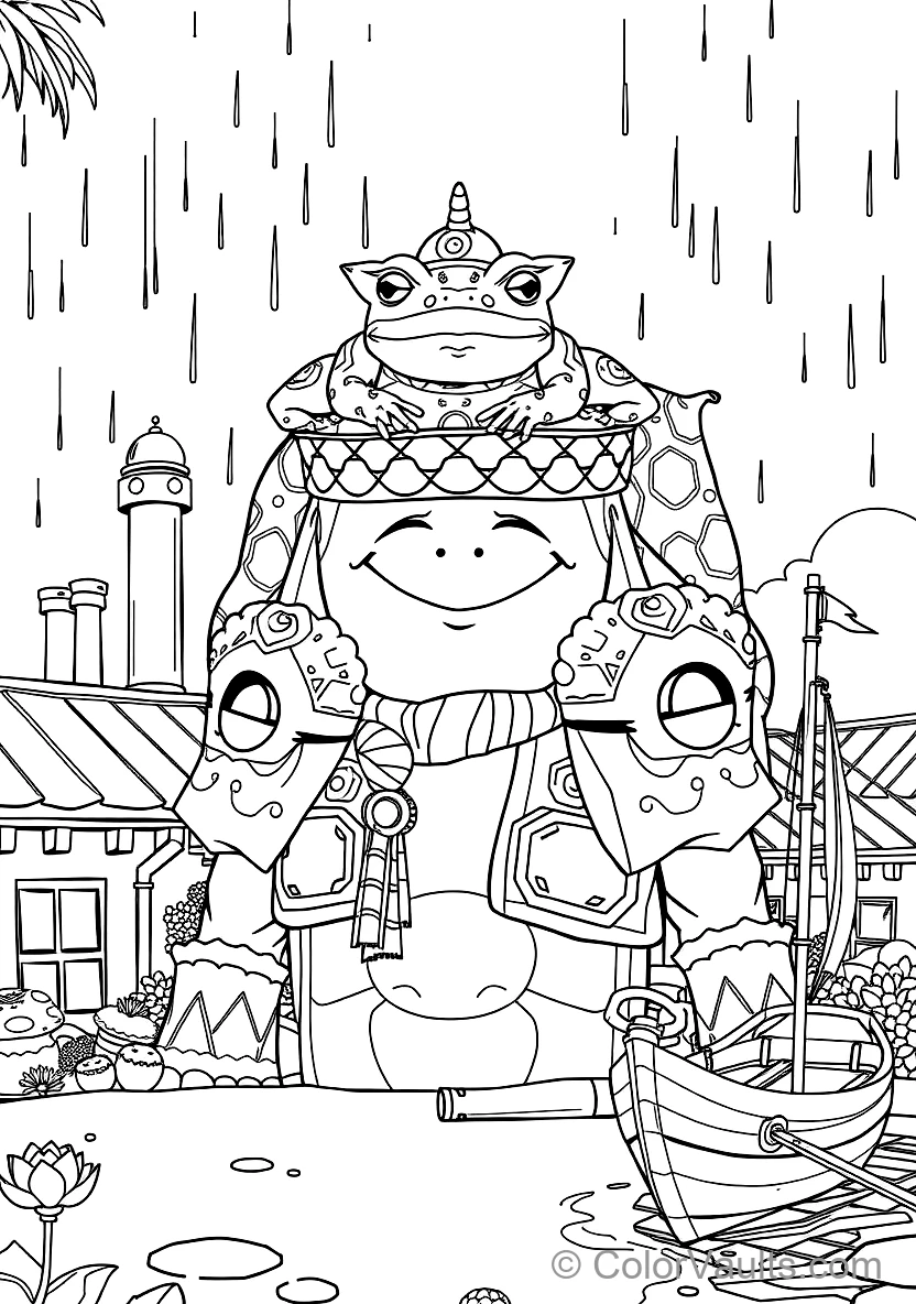 Jiraiya the Toad Sage in Sage Mode with Ma and Pa (Scene 12)