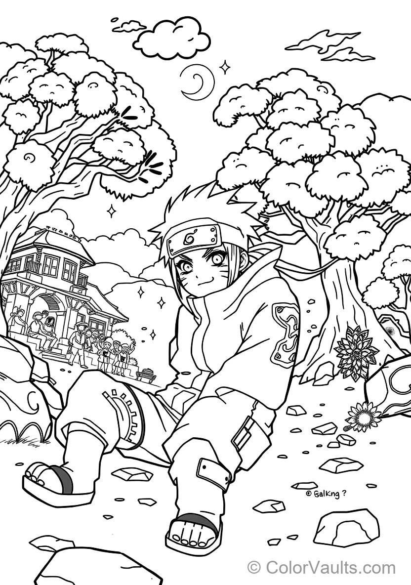 Rock Lee Removing His Extreme Leg Weights with Smiling (Scene 14)