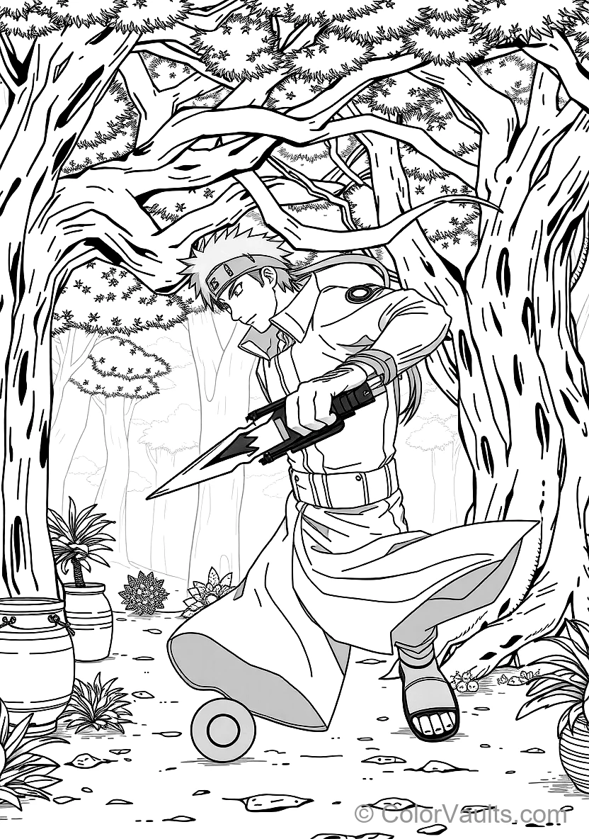 Kakashi Hatake with Lightning Blade Raikiri Glowing (Scene 11)