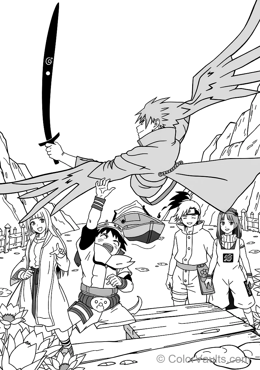 Sasuke Uchiha with Curse Mark Wings Deployed (Scene 10)