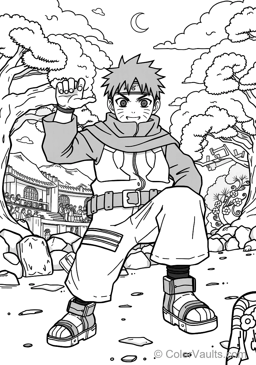 Rock Lee Removing His Extreme Leg Weights with Smiling (Scene 15)