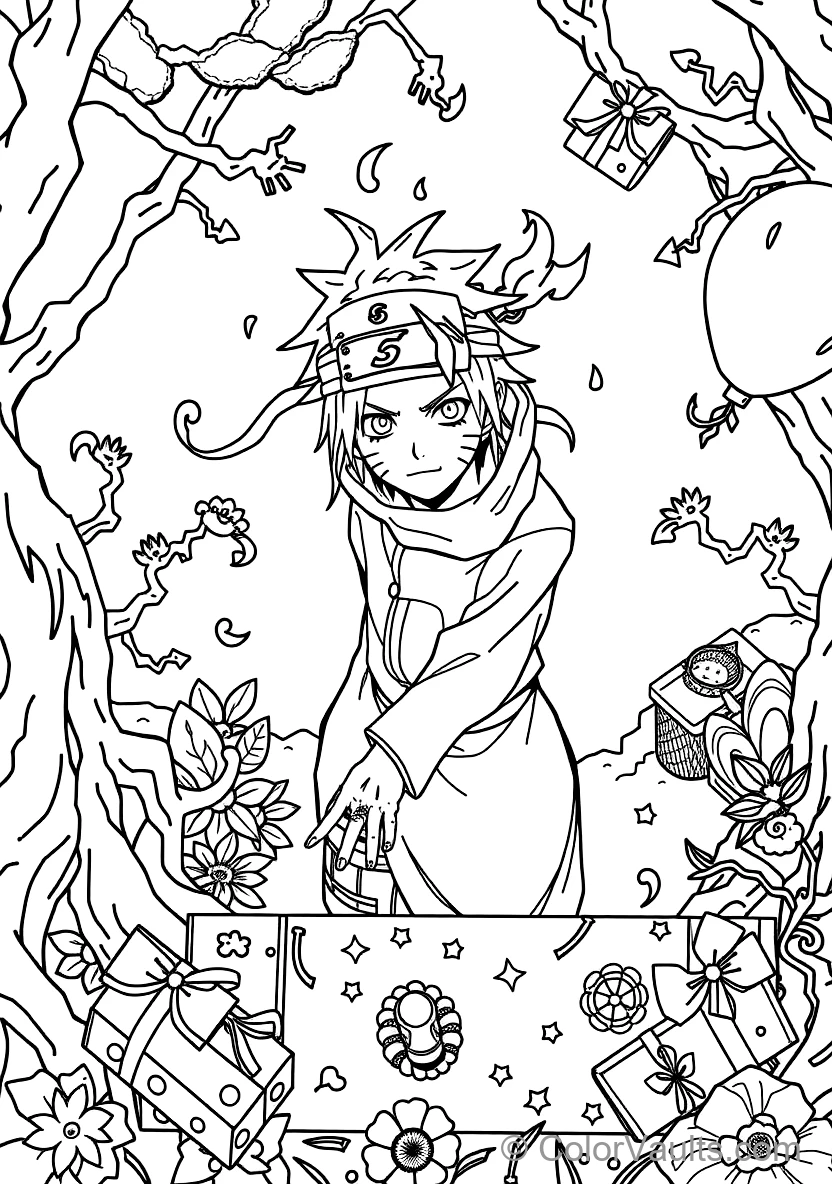 Naruto Uzumaki in Kurama Chakra Cloak with Glowing (Scene 14)