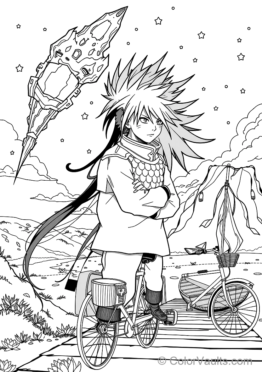Madara Uchiha with Long Spiky Mane and Samurai Armor (Scene 7)