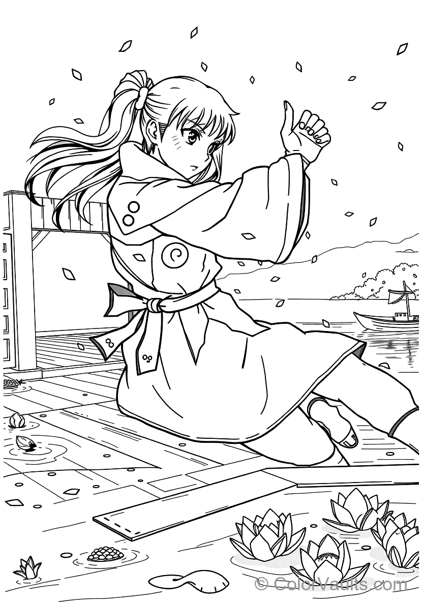 Hinata Hyuga with Byakugan Veins Focused (Scene 12)