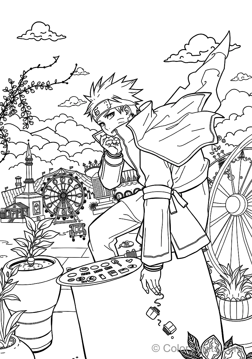 Pain (tendou) with Hair Piercing Rods (Scene 11)