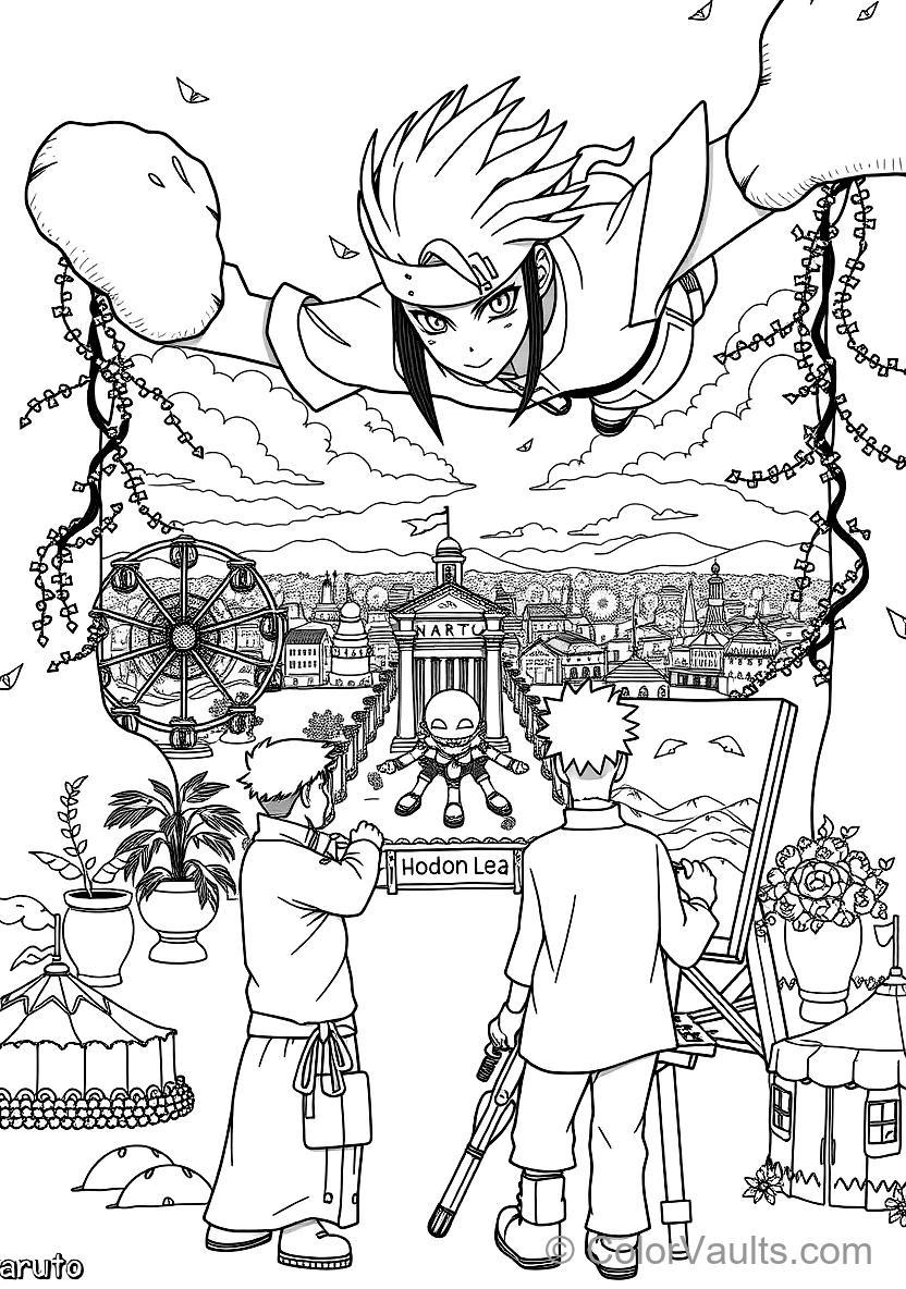 Pain (tendou) with Hair Piercing Rods (Scene 12)