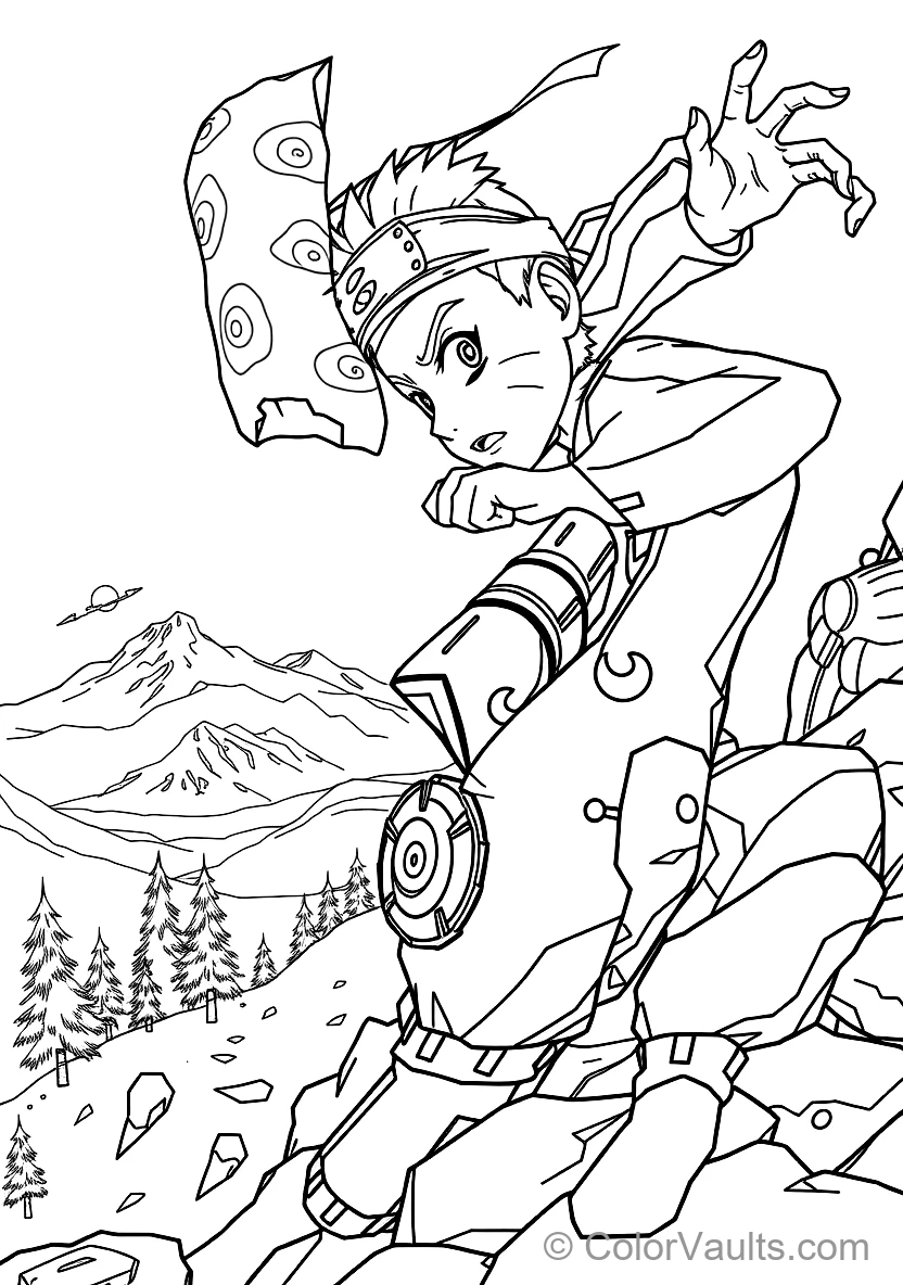 Naruto Uzumaki in Sage Mode with Eye Markings (Scene 13)