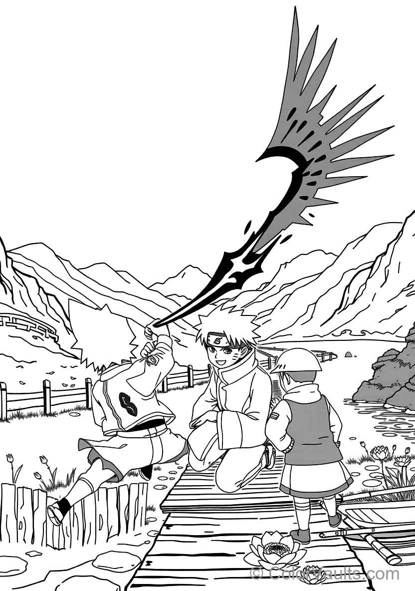 Sasuke Uchiha with Curse Mark Wings Deployed (Scene 12)