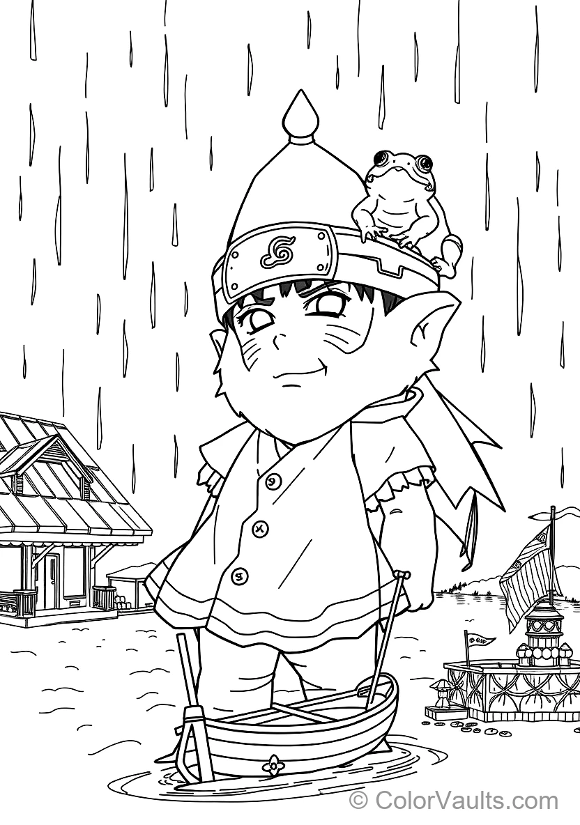 Jiraiya the Toad Sage in Sage Mode with Ma and Pa (Scene 16)