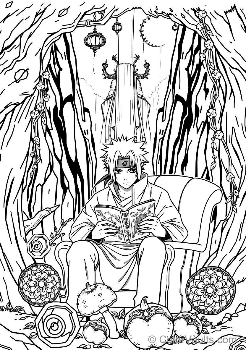 Sasuke Uchiha with Mangekyo Sharingan and Rinnegan (Scene 8)