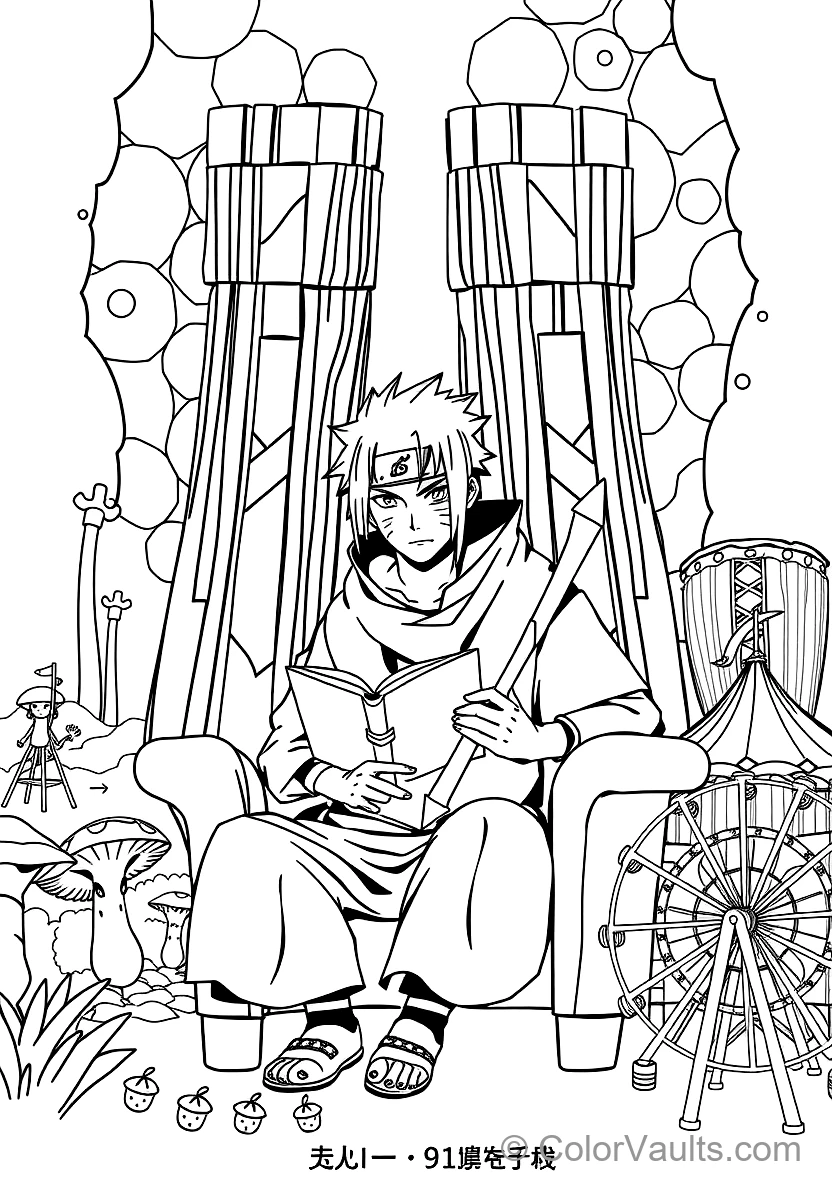 Sasuke Uchiha with Mangekyo Sharingan and Rinnegan (Scene 10)