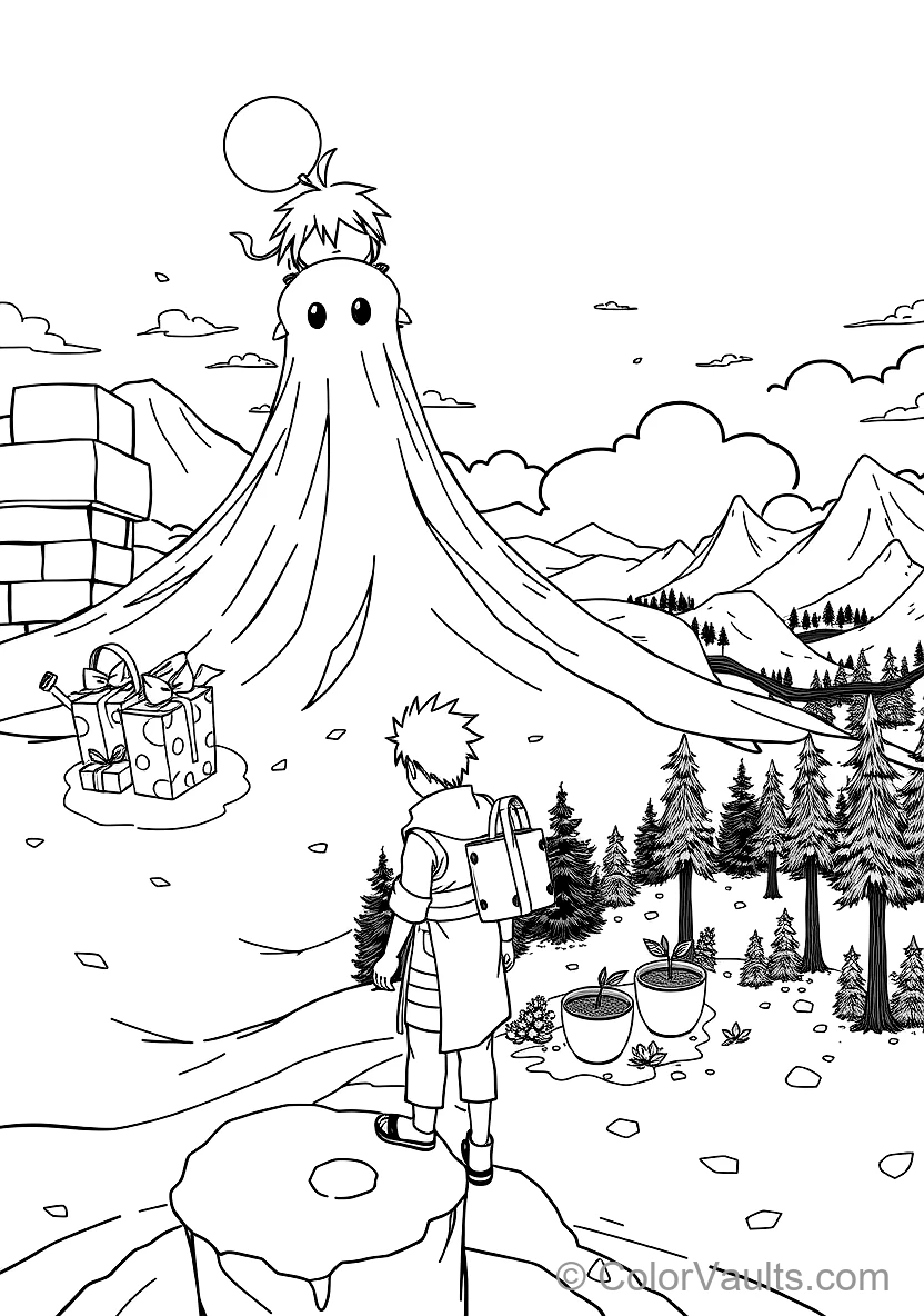 Gaara of the Sand with Hair and Sand Gourd (Scene 11)