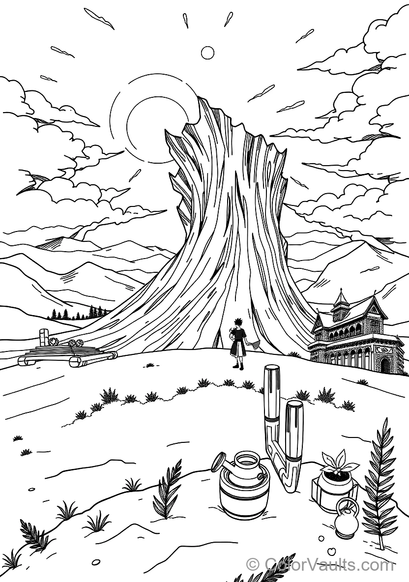 Gaara of the Sand with Hair and Sand Gourd (Scene 12)