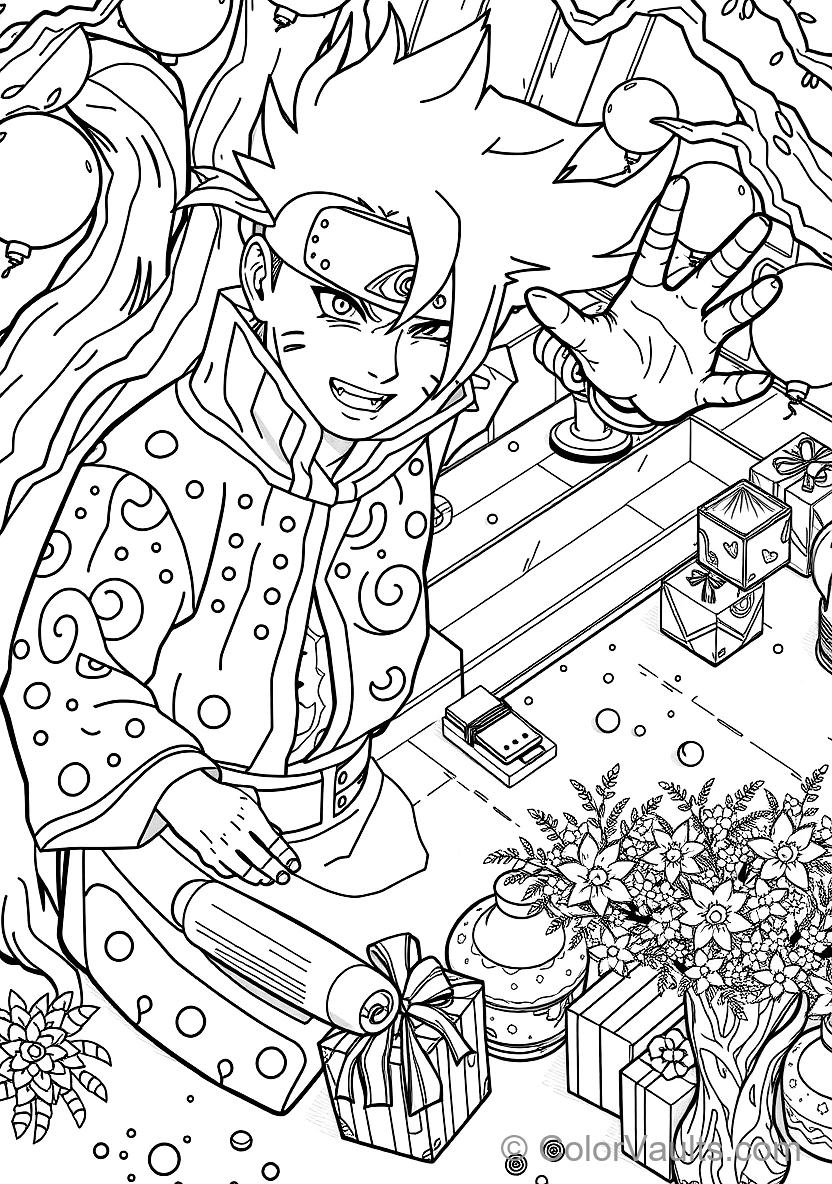 Naruto Uzumaki in Kurama Chakra Cloak with Glowing (Scene 15)