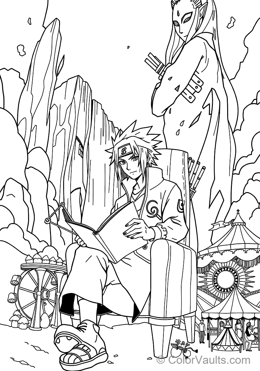 Sasuke Uchiha with Mangekyo Sharingan and Rinnegan (Scene 12)