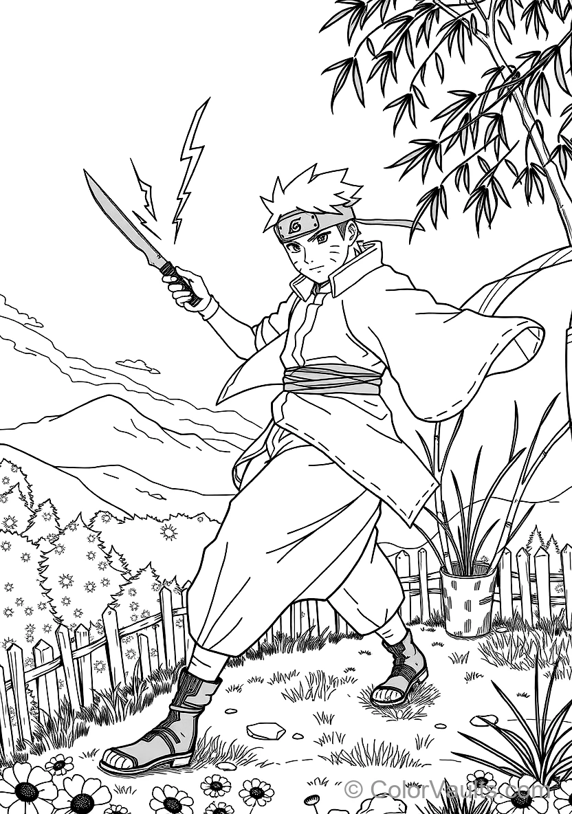 Minato Namikaze the Flash with Fourth Hokage Haori (Scene 14)
