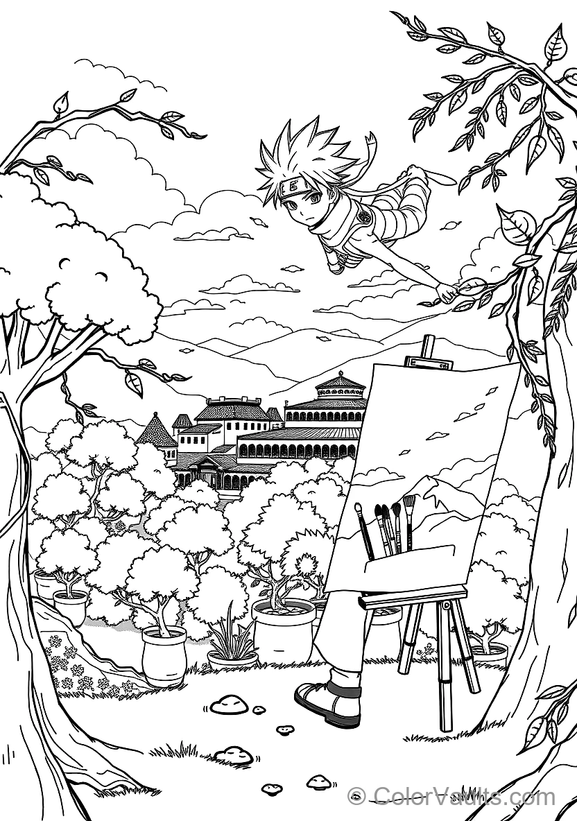 Pain (tendou) with Hair Piercing Rods (Scene 14)