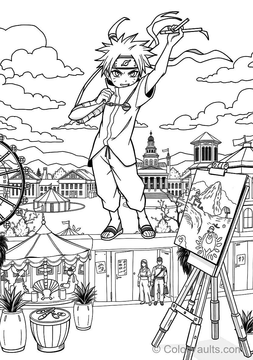 Pain (tendou) with Hair Piercing Rods (Scene 15)