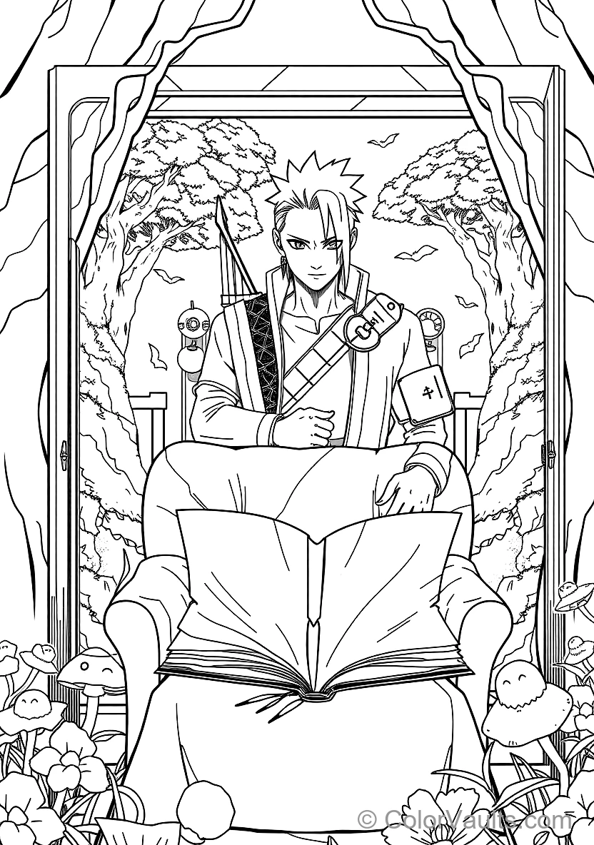 Sasuke Uchiha with Mangekyo Sharingan and Rinnegan (Scene 16)